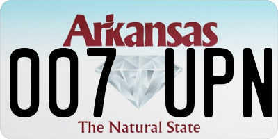 AR license plate 007UPN