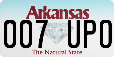 AR license plate 007UPO