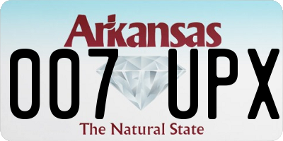 AR license plate 007UPX
