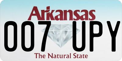 AR license plate 007UPY