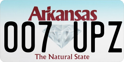 AR license plate 007UPZ