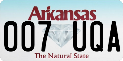 AR license plate 007UQA