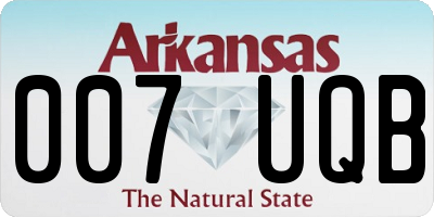 AR license plate 007UQB