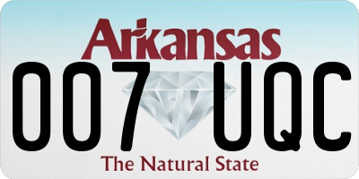 AR license plate 007UQC