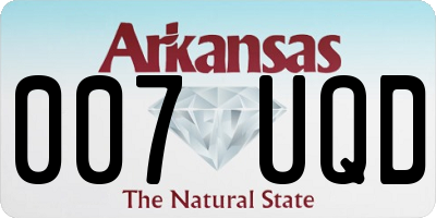 AR license plate 007UQD