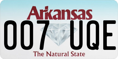 AR license plate 007UQE