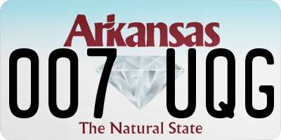 AR license plate 007UQG