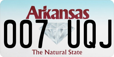 AR license plate 007UQJ