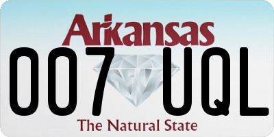 AR license plate 007UQL