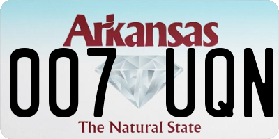 AR license plate 007UQN