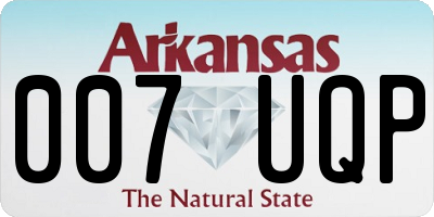 AR license plate 007UQP