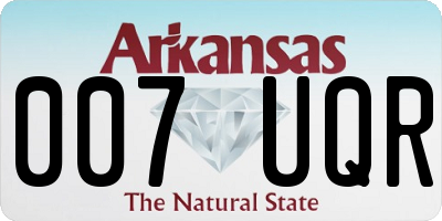 AR license plate 007UQR