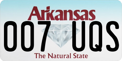 AR license plate 007UQS