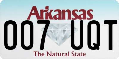 AR license plate 007UQT
