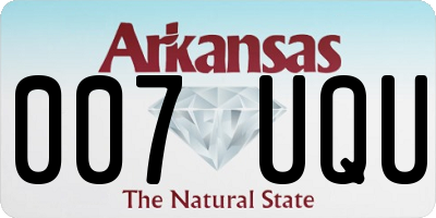 AR license plate 007UQU