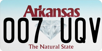 AR license plate 007UQV