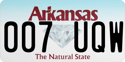 AR license plate 007UQW