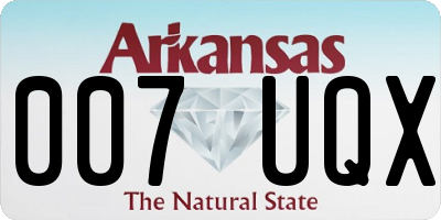 AR license plate 007UQX