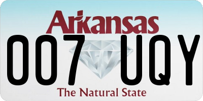 AR license plate 007UQY