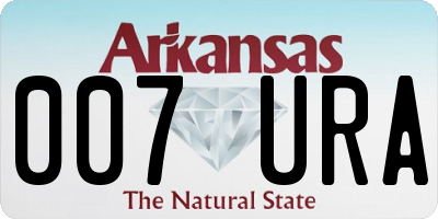 AR license plate 007URA
