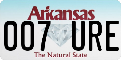 AR license plate 007URE