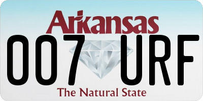 AR license plate 007URF