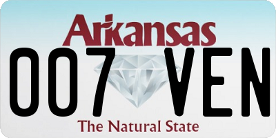 AR license plate 007VEN