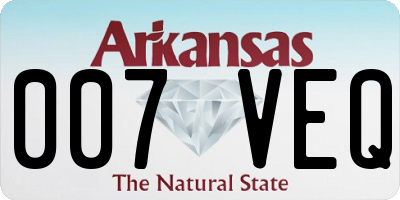 AR license plate 007VEQ