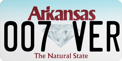 AR license plate 007VER