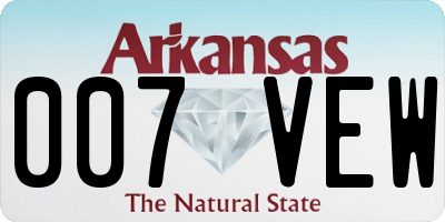 AR license plate 007VEW