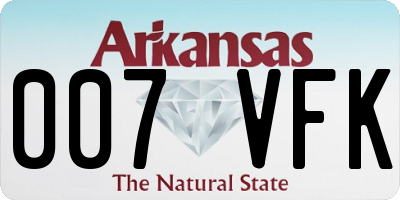 AR license plate 007VFK