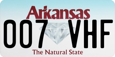 AR license plate 007VHF