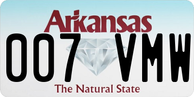AR license plate 007VMW