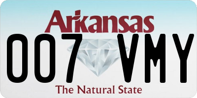 AR license plate 007VMY