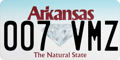 AR license plate 007VMZ