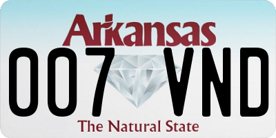 AR license plate 007VND