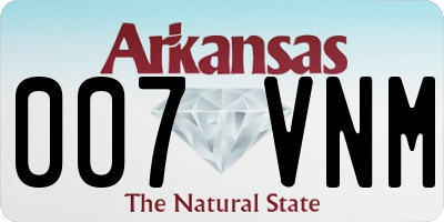 AR license plate 007VNM