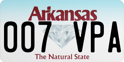 AR license plate 007VPA