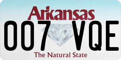 AR license plate 007VQE