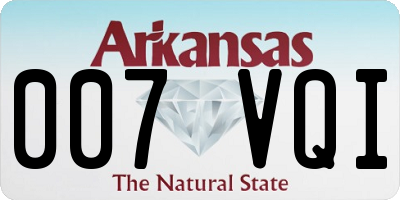 AR license plate 007VQI
