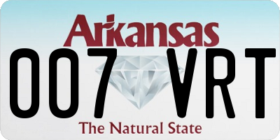 AR license plate 007VRT