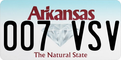 AR license plate 007VSV
