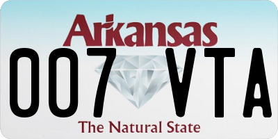 AR license plate 007VTA