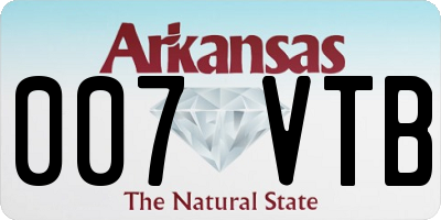 AR license plate 007VTB