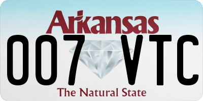 AR license plate 007VTC