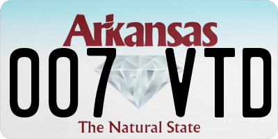 AR license plate 007VTD