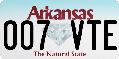 AR license plate 007VTE