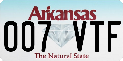 AR license plate 007VTF