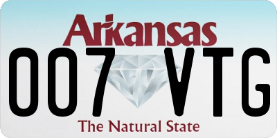 AR license plate 007VTG