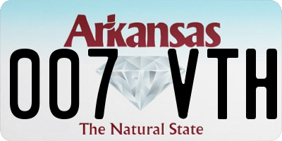 AR license plate 007VTH